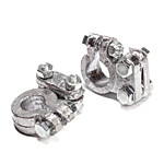 К-т клемм аккумулятора под винт (к-т 2шт.+,-) под зажим, угловые М6-М6 АЕ КЛ-С-320-ЗУ AE 