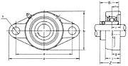 Подшипниковый узел 480202 (UCFL 202)